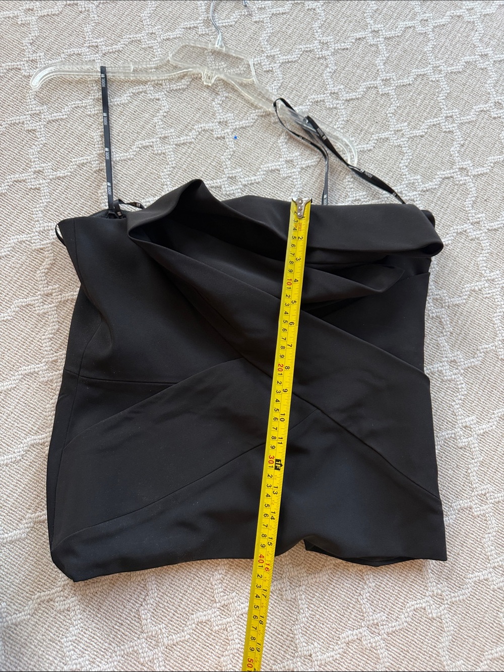 Strapless Black Draped Women's Blouse
